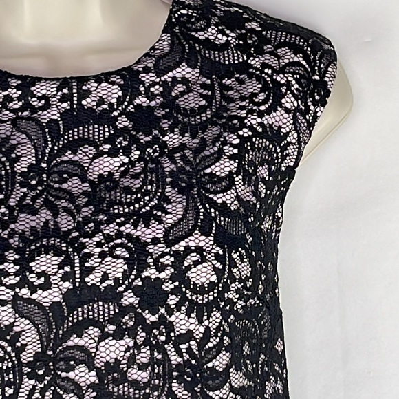 Robert Rodriguez Black Lace Over Lilac Top - Picture 3 of 8